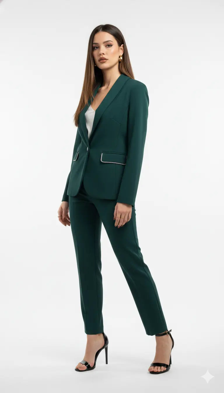 Tailleur con dettagli in strass DORABELLA