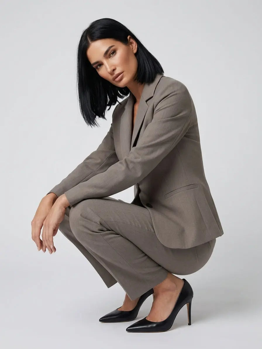 Tailleur giacca monopetto e pantalone gamba dritta DORABELLA