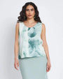 Top a fantasia con scollo a V e pizzo ALOE DORABELLA