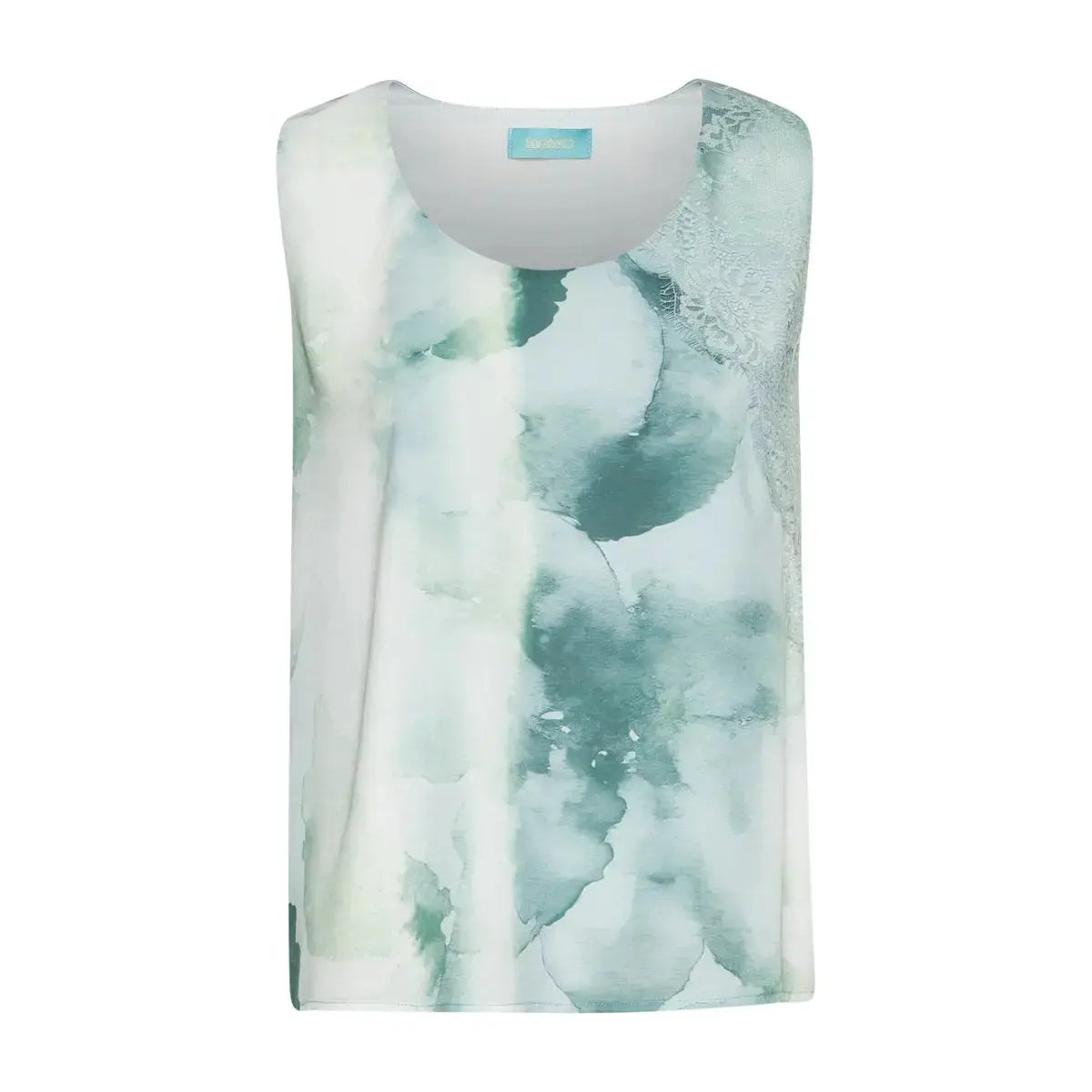 Top a fantasia con scollo a V e pizzo ALOE DORABELLA