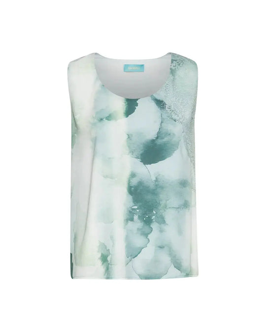 Top a fantasia con scollo a V e pizzo ALOE DORABELLA