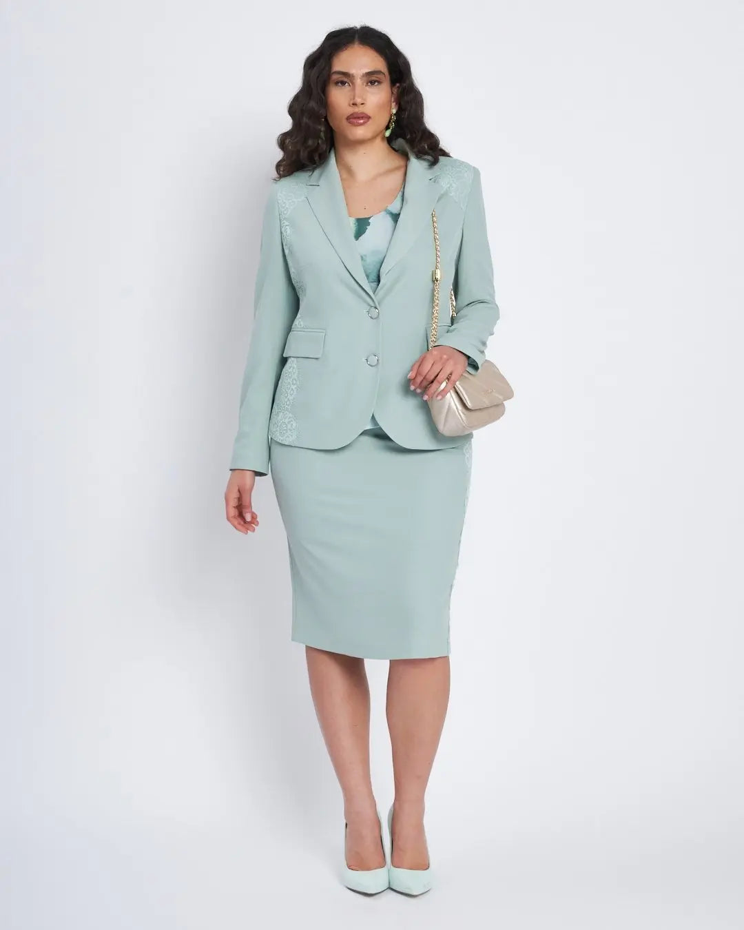 Top a fantasia con scollo a V e pizzo ALOE DORABELLA