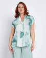 Top con scollo a V e cravattino ALOE DORABELLA PIU'