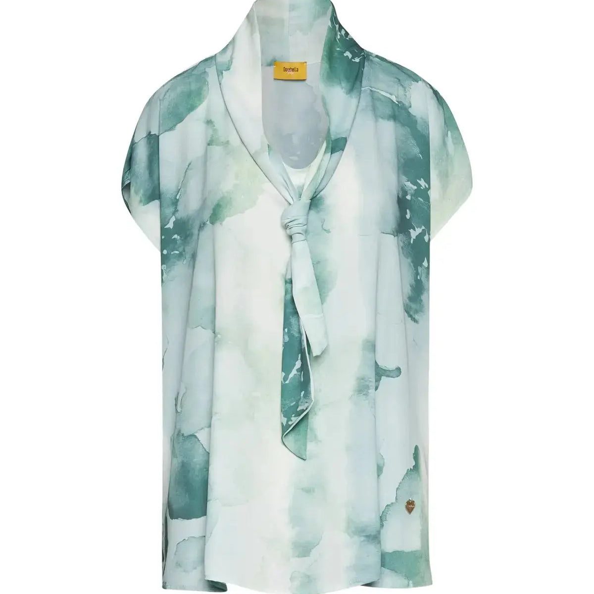 Top con scollo a V e cravattino ALOE DORABELLA PIU'