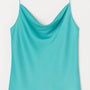 Top con scollo a cappuccio e bretelle Unica by Dorabella Acqua-Taglia-Unica-Curvy-fino-alla-54