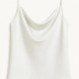 Top con scollo a cappuccio e bretelle Unica by Dorabella Bianco-Taglia-Unica-Curvy-fino-alla-54