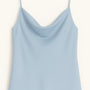 Top con scollo a cappuccio e bretelle Unica by Dorabella Azzurro-Polvere-Taglia-Unica-Curvy-fino-alla-54
