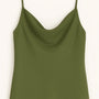 Top con scollo a cappuccio e bretelle Unica by Dorabella Militare-Taglia-Unica-Curvy-fino-alla-54