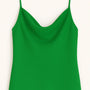 Top con scollo a cappuccio e bretelle Unica by Dorabella Verde-bandiera-Taglia-Unica-Curvy-fino-alla-54