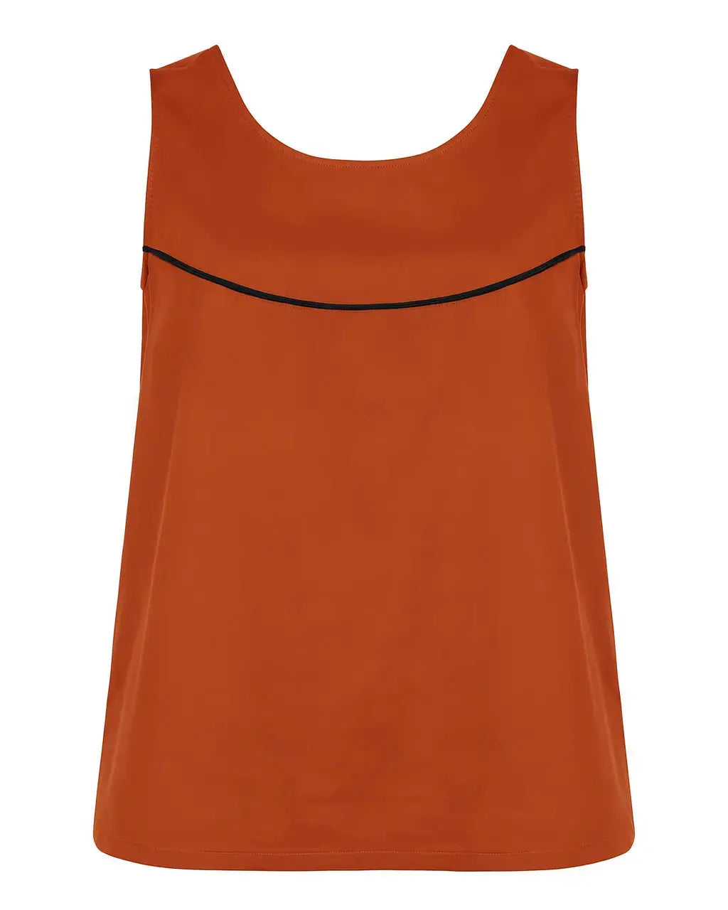 Top girocollo con scollo a V e lacci posteriori DORABELLA