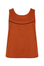 Top girocollo con scollo a V e lacci posteriori DORABELLA