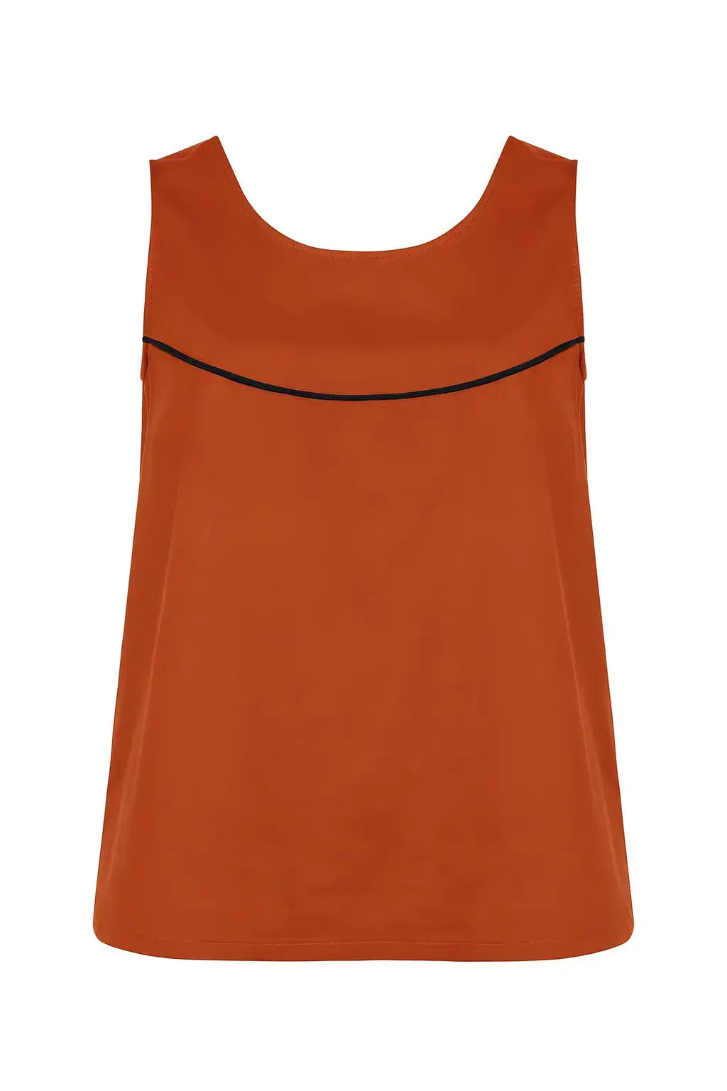 Top girocollo con scollo a V e lacci posteriori DORABELLA