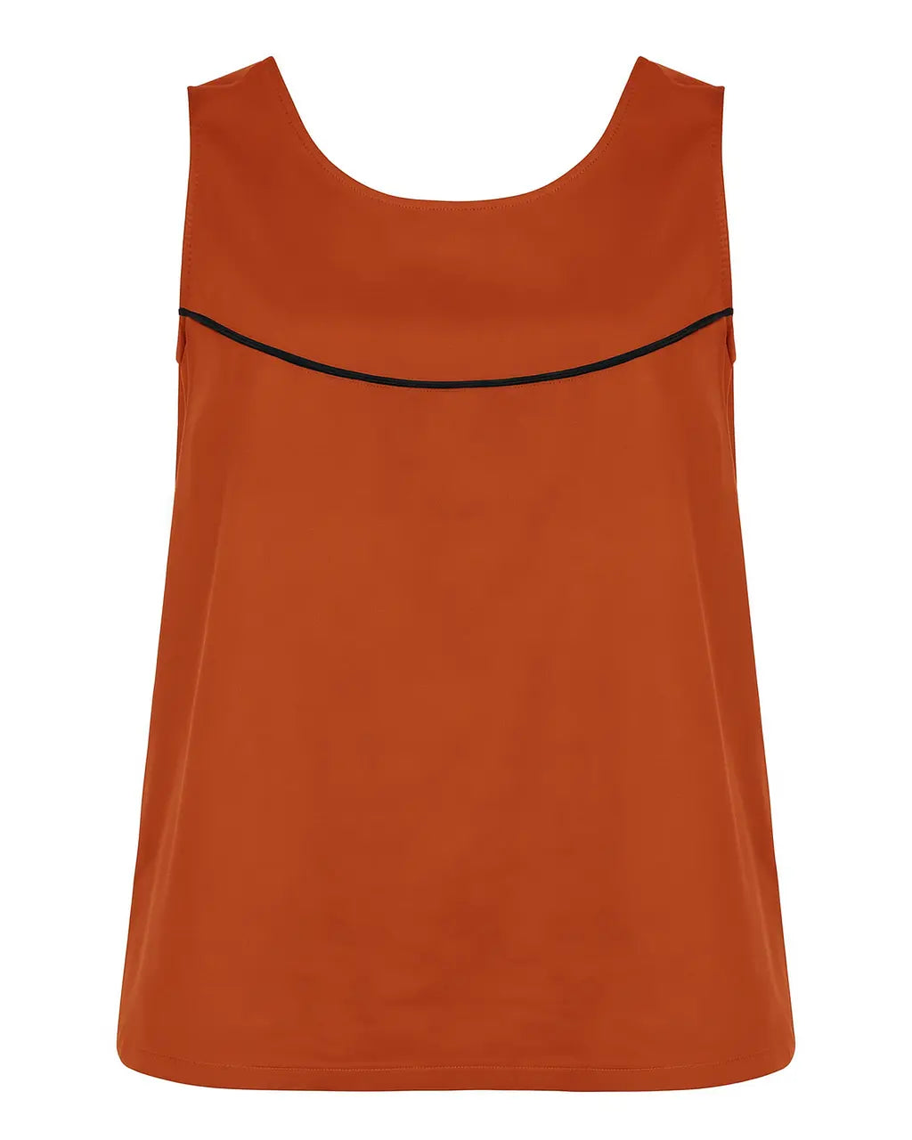 Top girocollo con scollo a V e lacci posteriori DORABELLA