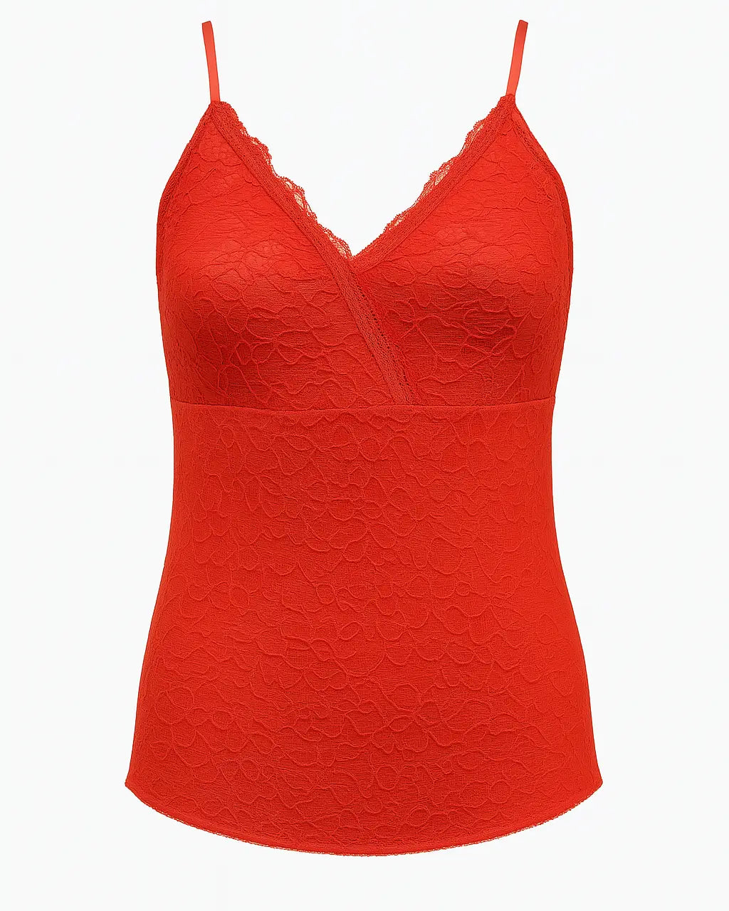 Top in pizzo con scollo incrociato e bretelle Unica by Dorabella