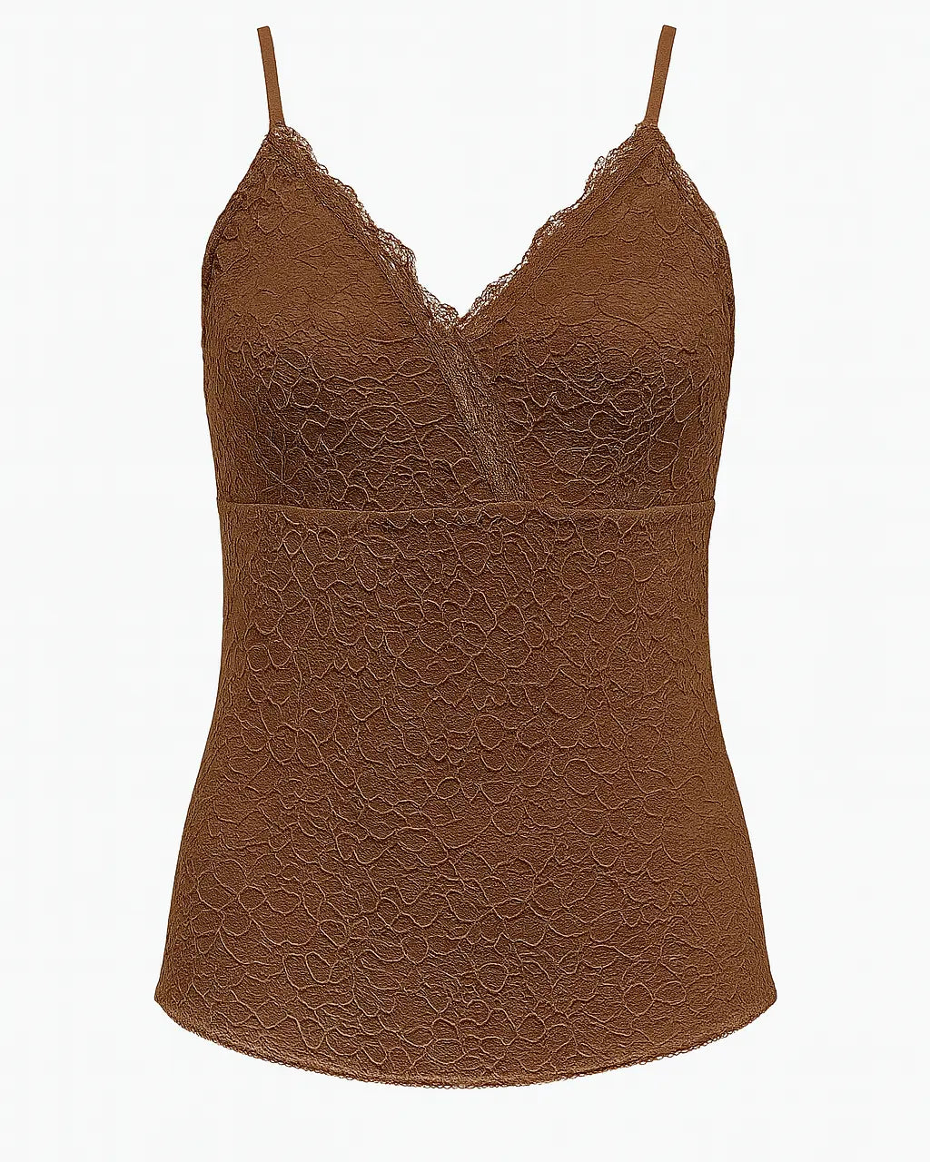 Top in pizzo con scollo incrociato e bretelle Unica by Dorabella