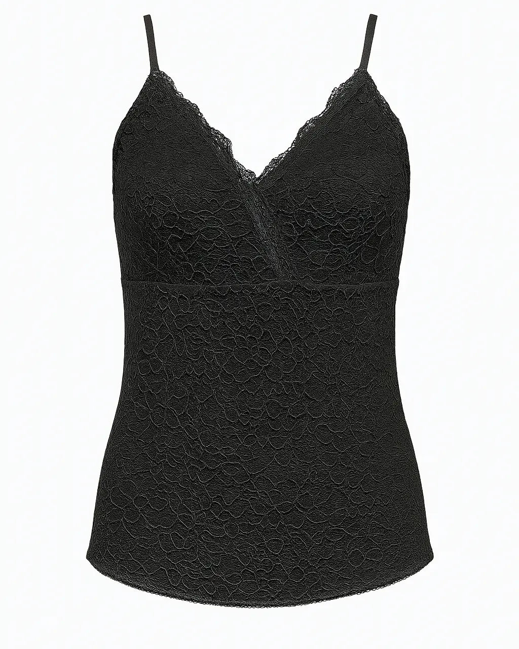 Top in pizzo con scollo incrociato e bretelle Unica by Dorabella