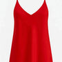 Top in raso con scollo a V e bretelle regolabili Unica by Dorabella