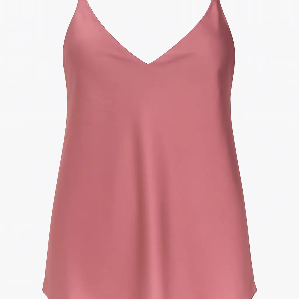 Top in raso con scollo a V e bretelle regolabili Unica by Dorabella