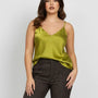 Top in raso con scollo a V e bretelle regolabili Unica by Dorabella