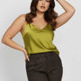 Top in raso con scollo a V e bretelle regolabili Unica by Dorabella