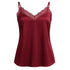 Top scollo a V con inserti in pizzo a tono Unica by Dorabella