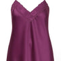Top scollo a V con inserti in pizzo a tono Unica by Dorabella Uva-Taglia-Unica-Curvy-fino-alla-54