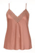 Top scollo a V con inserti in pizzo a tono Unica by Dorabella Rosa-antico-Taglia-Unica-Curvy-fino-alla-54