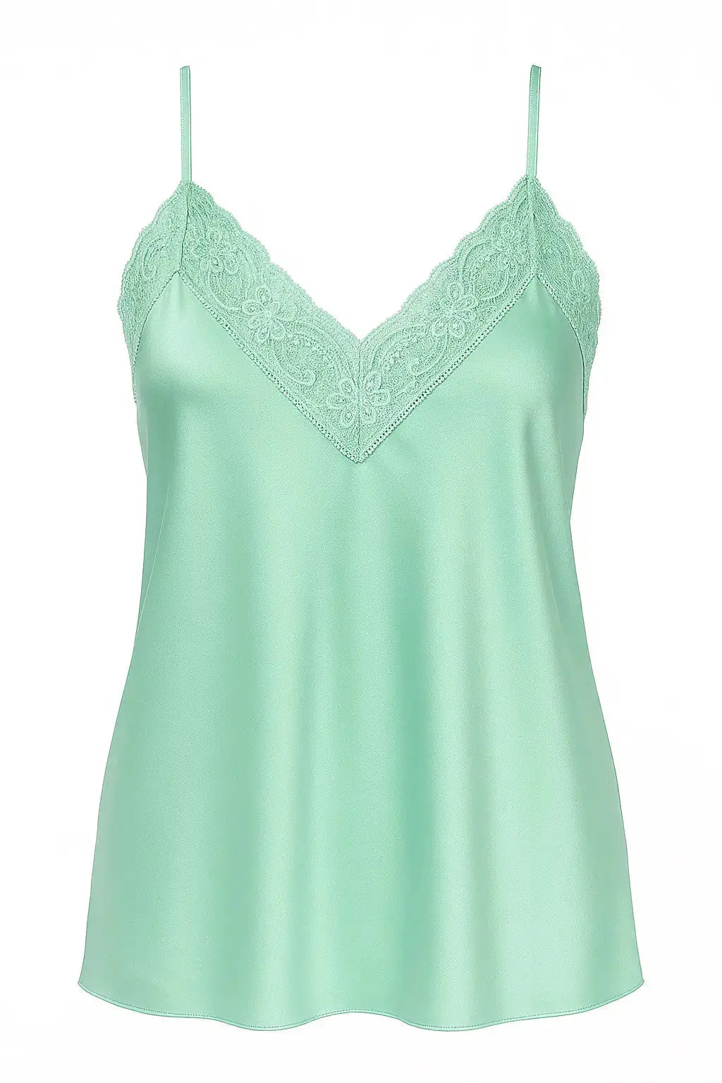 Top scollo a V con inserti in pizzo a tono Unica by Dorabella Acqua-Taglia-Unica-Curvy-fino-alla-54
