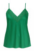 Top scollo a V con inserti in pizzo a tono Unica by Dorabella Verde-bottiglia-Taglia-Unica-Curvy-fino-alla-54