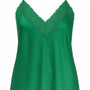 Top scollo a V con inserti in pizzo a tono Unica by Dorabella Verde-bottiglia-Taglia-Unica-Curvy-fino-alla-54