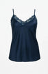 Top scollo a V con inserti in pizzo a tono Unica by Dorabella