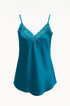 Top scollo a V con inserti in pizzo a tono Unica by Dorabella