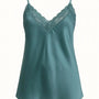 Top scollo a V con inserti in pizzo a tono Unica by Dorabella