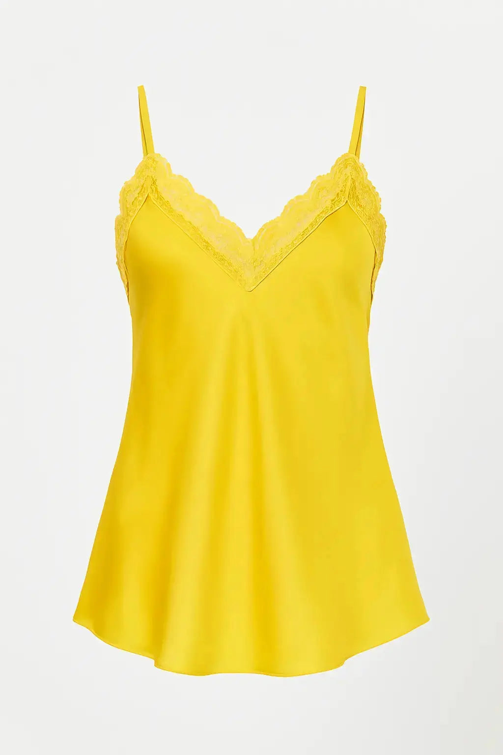 Top scollo a V con inserti in pizzo a tono Unica by Dorabella Giallo / Taglia Unica (48/50 o XL/XXL)