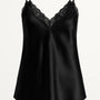 Top scollo a V con inserti in pizzo a tono Unica by Dorabella