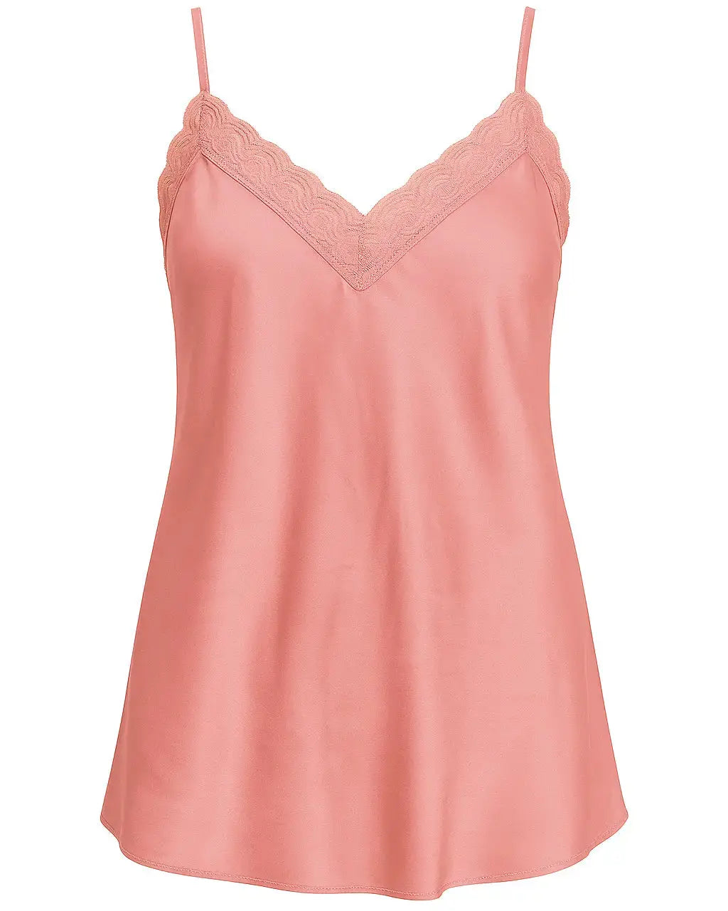 Top scollo a V con inserti in pizzo a tono Unica by Dorabella Rosa / Taglia Unica (48/50 o XL/XXL)