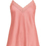 Top scollo a V con inserti in pizzo a tono Unica by Dorabella Rosa / Taglia Unica (48/50 o XL/XXL)