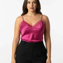 Top scollo a V con inserti in pizzo a tono Unica by Dorabella