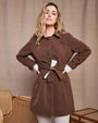 Trench in nylon bi-colore con cintura BEIGE DORABELLA XXL