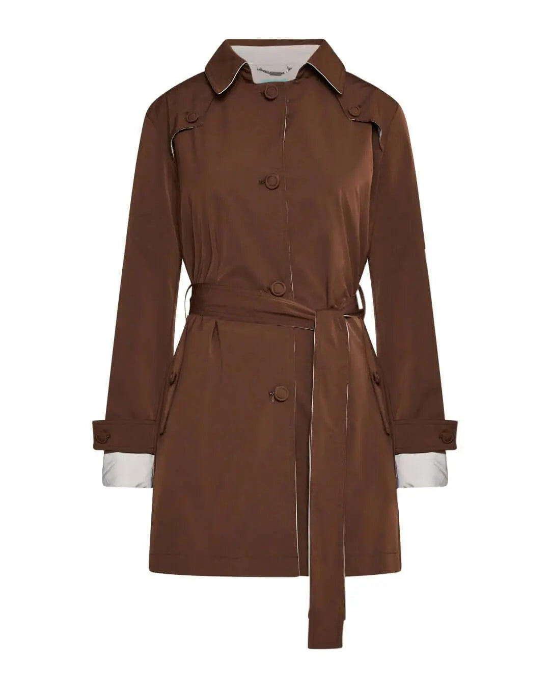 Trench in nylon bi-colore con cintura BEIGE DORABELLA