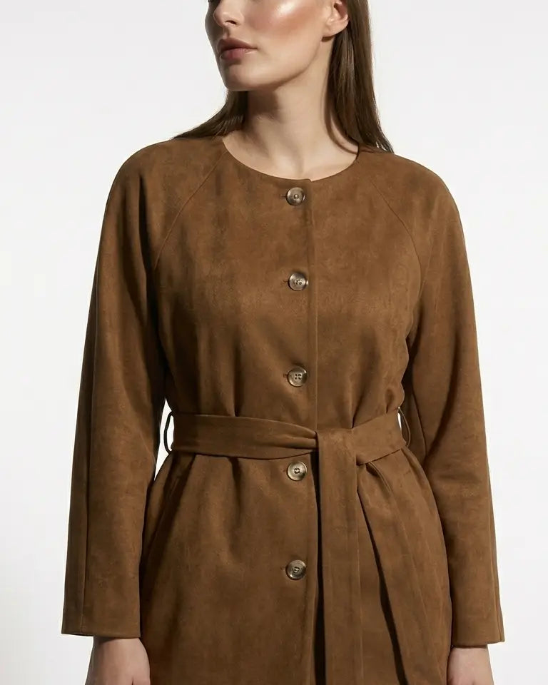 Trench in suede DORABELLA PIU'