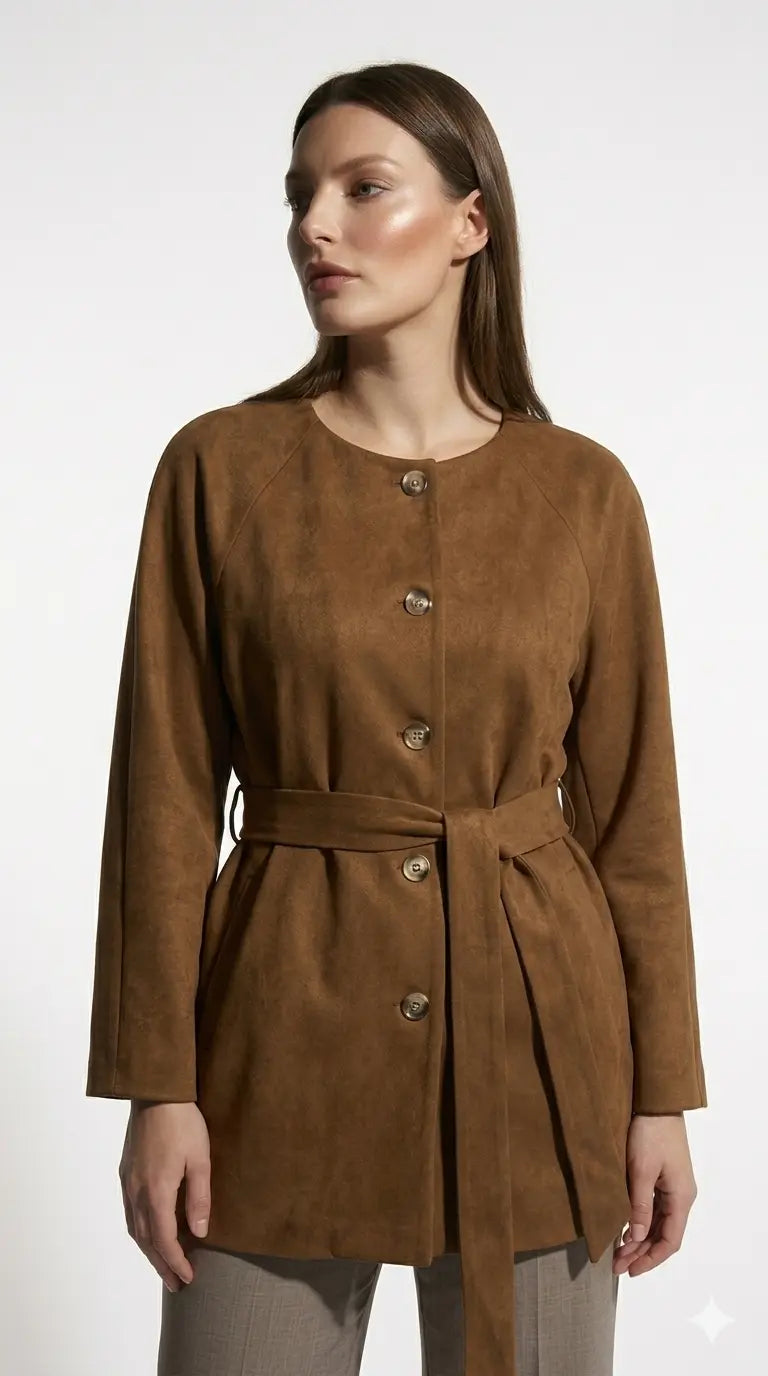 Trench in suede DORABELLA PIU'