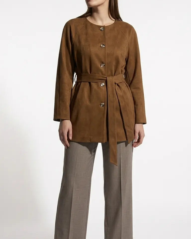 Trench in suede DORABELLA PIU'