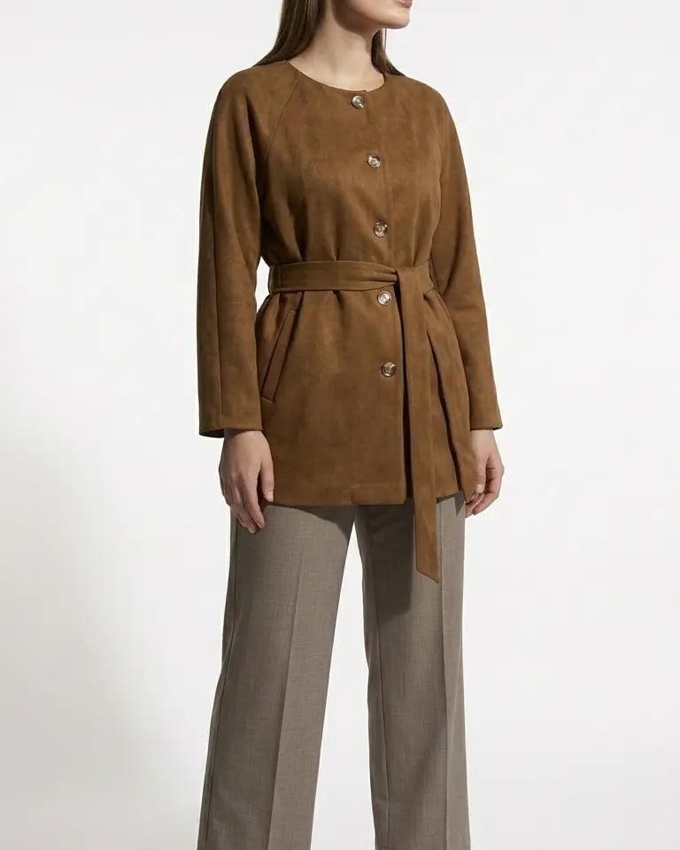 Trench in suede DORABELLA PIU'