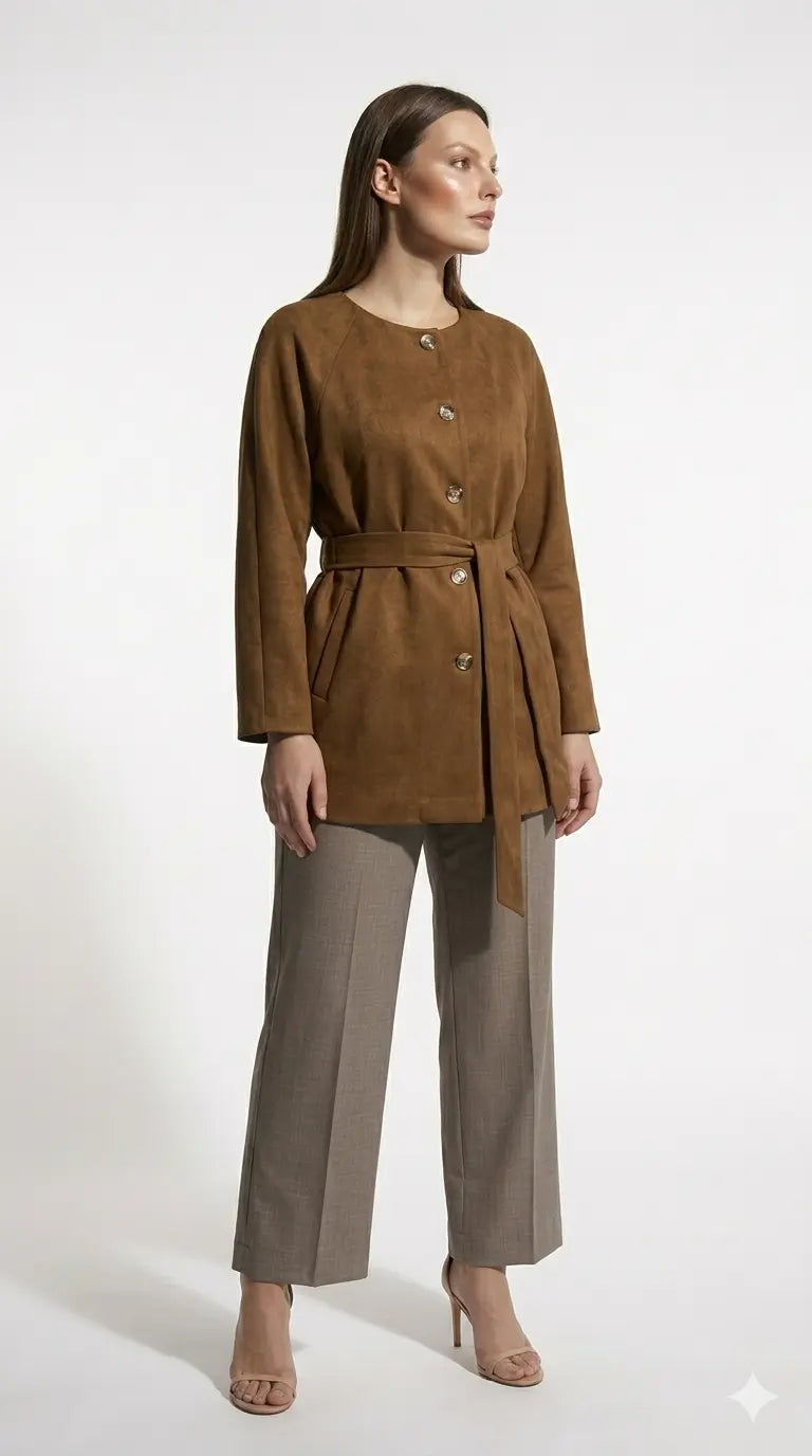 Trench in suede DORABELLA PIU'
