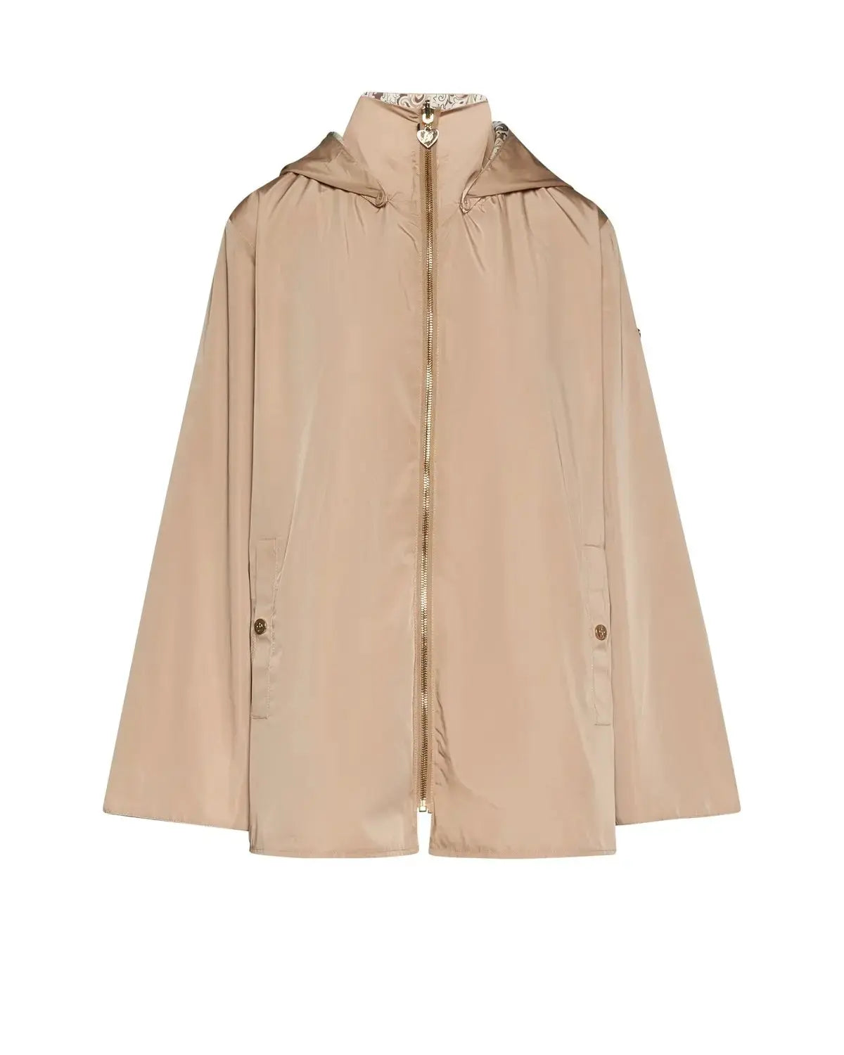 Trench midi con zip e fodera stampata MIELE DORABELLA XXL