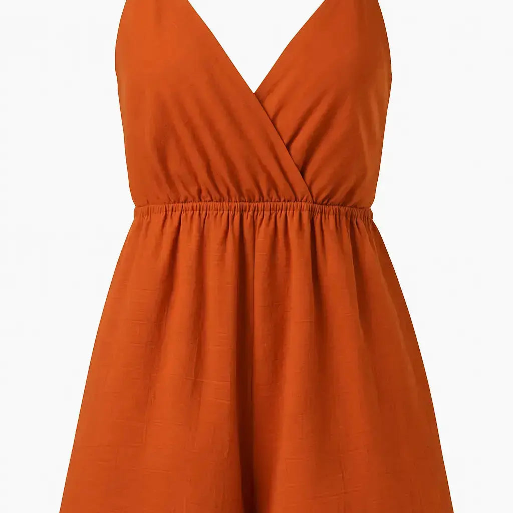Tuta estiva con spalline sottili e shorts ampi Unica by Dorabella Taglia-unica-44-46-o-M-L-Ruggine