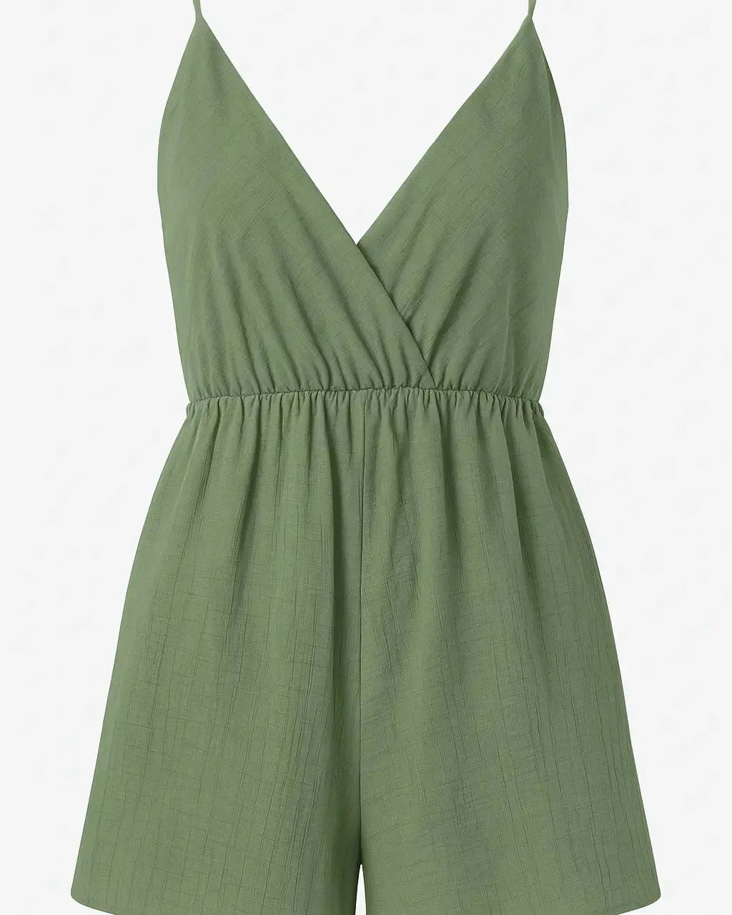 Tuta estiva con spalline sottili e shorts ampi Unica by Dorabella Taglia-unica-44-46-o-M-L-Militare