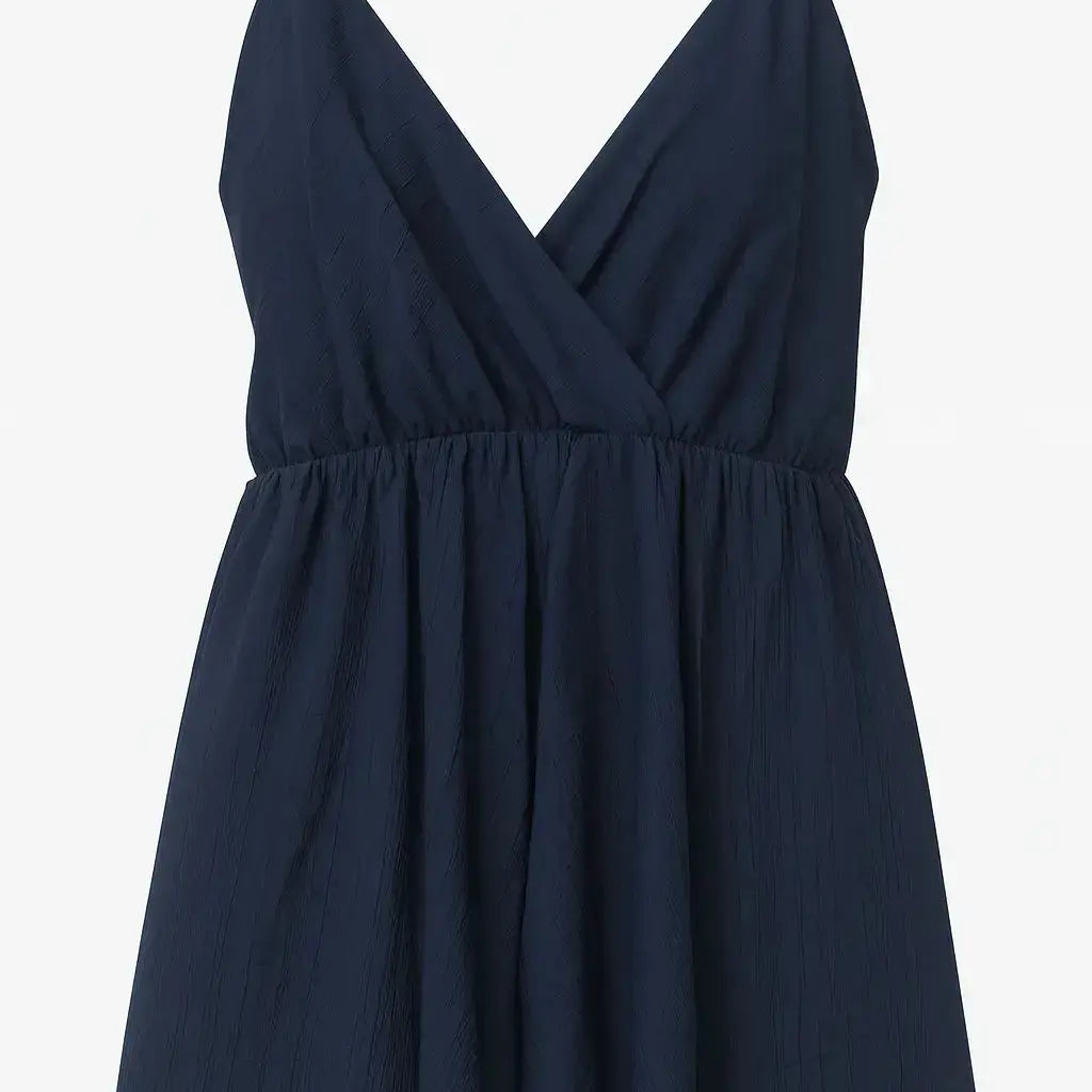 Tuta estiva con spalline sottili e shorts ampi Unica by Dorabella Taglia-unica-44-46-o-M-L-Deep-Blue-Navy