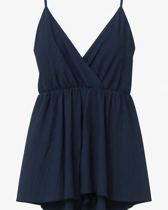 Tuta estiva con spalline sottili e shorts ampi Unica by Dorabella Taglia-unica-44-46-o-M-L-Deep-Blue-Navy